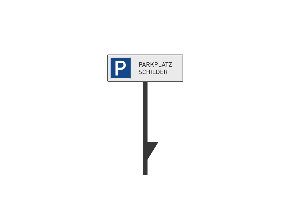 Parkplatzschild + Ständer Komplettset - ANSATZ Online Shop